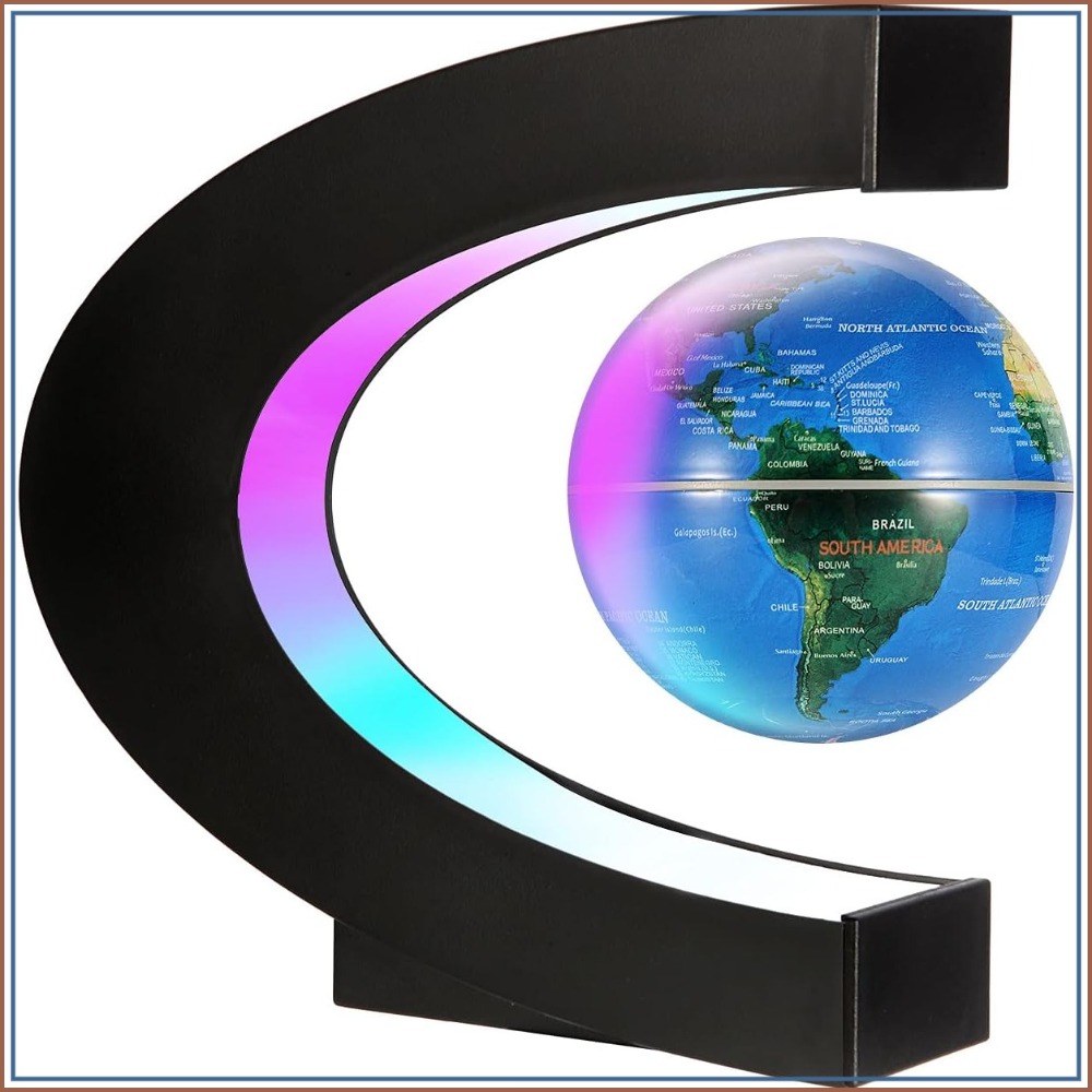 Office Tech For Men - Magnetic Levitating Floating World Map Globe,