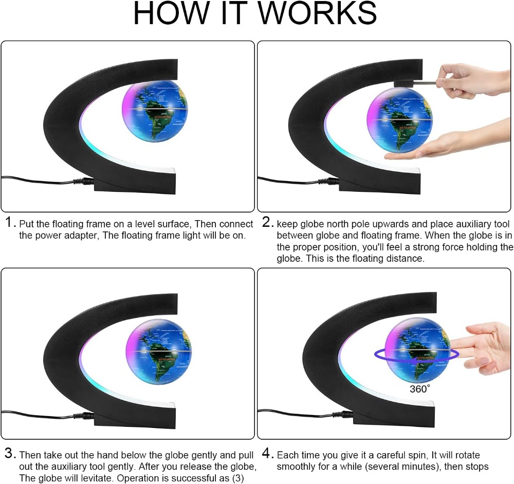 Magnetic Levitating Floating W - Office Tech For Men review and price